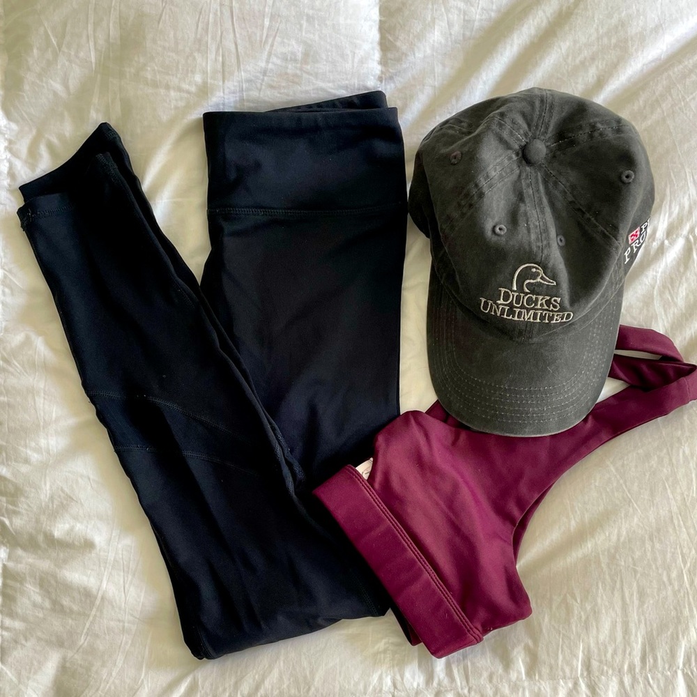 JustFab Active Black Mesh Paneled Leggings -XS EUC